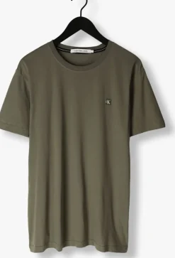 olijf calvin klein t-shirt ck embro badge tee