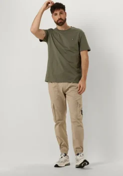 olijf calvin klein t-shirt ck embro badge tee