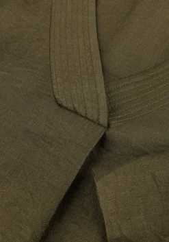 olijf co'couture midi jurk caryncc pleat tunic dress