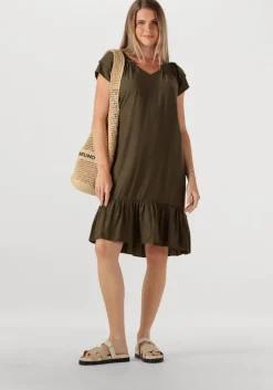 olijf co'couture mini jurk sunrise cropped dress