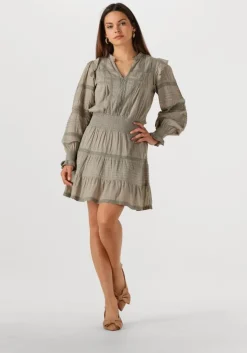 olijf neo noir mini jurk aran s voile dress