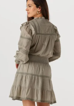 olijf neo noir mini jurk aran s voile dress