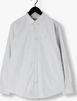 olijf scotch & soda casual overhemd essential oxford stripe shirt