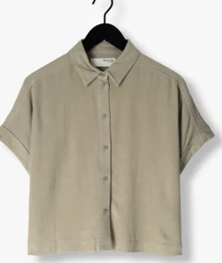 olijf selected femme t-shirt slfviva ss cropped shirt