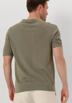 olijf selected homme polo slhmattis ss knit sun open polo noos