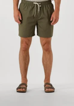 olijf selected homme zwembroeken slhcooper-seersucker swimshorts