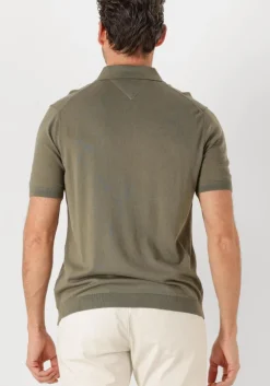 olijf tommy hilfiger polo dc cotton lyocell polo