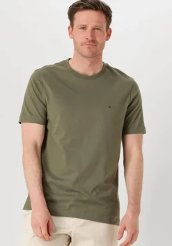 olijf tommy hilfiger t-shirt ess seasonal reg fit solid tee