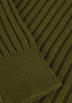 olijf y.a.s. midi jurk yasmavi knit midi rollneck dress