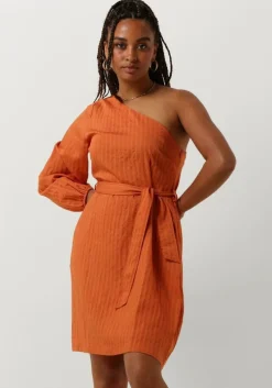 oranje another label mini jurk dua dress l/s