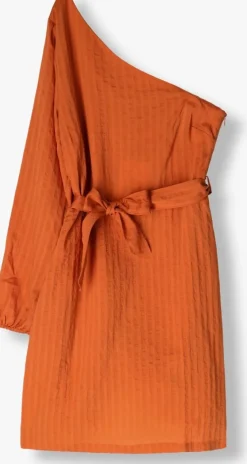 oranje another label mini jurk dua dress l/s