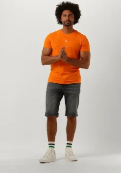 oranje calvin klein t-shirt micro monolgo tee