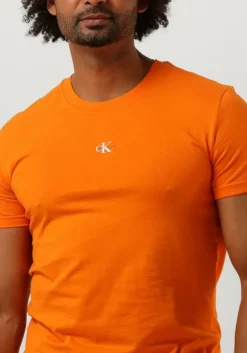 oranje calvin klein t-shirt micro monolgo tee