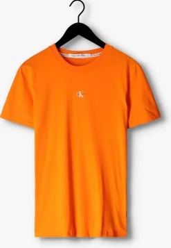 oranje calvin klein t-shirt micro monolgo tee