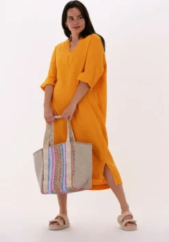 oranje circle of trust midi jurk gill dress