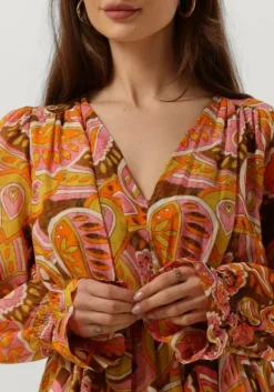 oranje devotion maxi jurk martselo