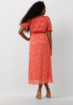 oranje freebird midi jurk dahl