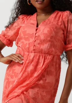 oranje freebird midi jurk dahl