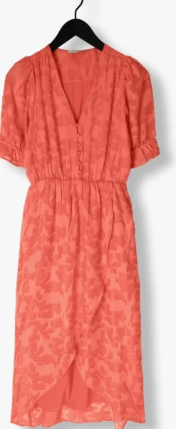 oranje freebird midi jurk dahl