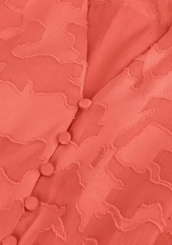 oranje freebird midi jurk dahl