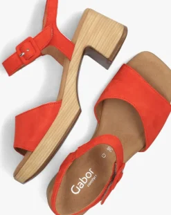 oranje gabor sandalen met hak 721.1.0