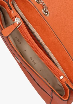 oranje guess schoudertas silvye convertible xbody flap