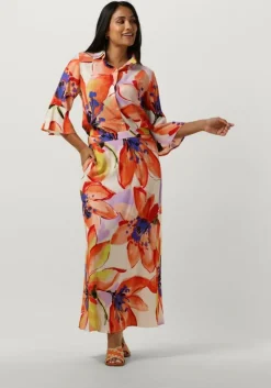 oranje jansen amsterdam blouses wbf773 woven print blouse 3/4 sleeve