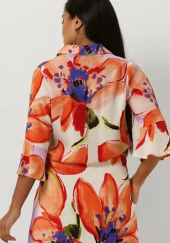 oranje jansen amsterdam blouses wbf773 woven print blouse 3/4 sleeve