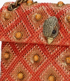 oranje kurt geiger london schoudertas mini kensington jewel