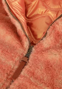 oranje like flo gewatteerde jas aimee flo girls reversible hooded jacket