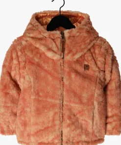 oranje like flo gewatteerde jas aimee flo girls reversible hooded jacket