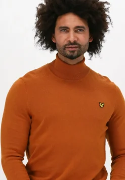 oranje lyle & scott coltrui roll neck jumper