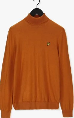 oranje lyle & scott coltrui roll neck jumper