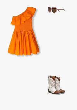 oranje molo mini jurk chloey