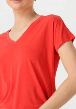 oranje msch copenhagen t-shirt mschfenya modal v neck tee