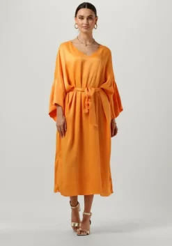 oranje notre-v midi jurk nv-belle midi dress