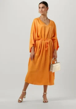 oranje notre-v midi jurk nv-belle midi dress