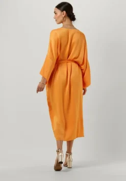 oranje notre-v midi jurk nv-belle midi dress
