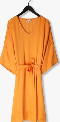 oranje notre-v midi jurk nv-belle midi dress