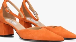 oranje notre-v sandalen met hak 35514