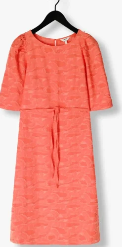 oranje object midi jurk objsuki 3/4 dress 137