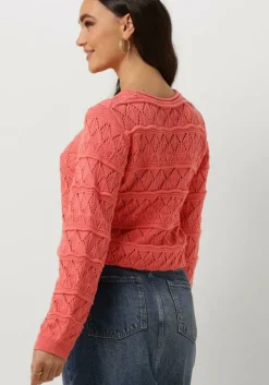 oranje object trui objliva l/s o-neck knit pullover