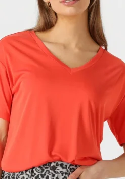 oranje object t-shirt objannie re s/s v-neck top