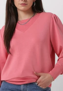 oranje scotch & soda trui ruched yoke seam modal sweatshirt