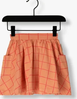 oranje sproet & sprout minirok skirt pockets check print