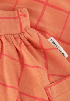 oranje sproet & sprout minirok skirt pockets check print