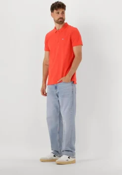 oranje tommy jeans polo tjm slim placket polo ext