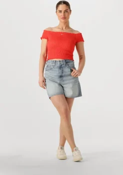 oranje tommy jeans top tjw crp smock top