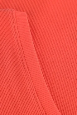 oranje tommy jeans top tjw essential rib tank ext