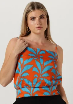 oranje vanilia top tropic leaf top
